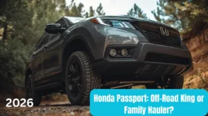 The bold, boxy stance of the 2026 Honda Passport TrailSport—ready for any terrain.