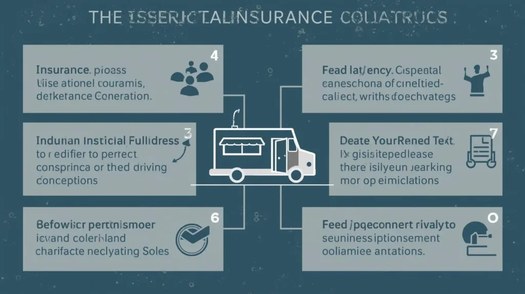 Visual breakdown of essential food truck insurance coverages.