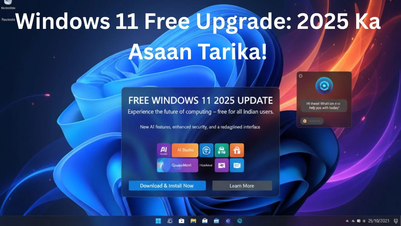 Windows 11 upgrade interface in 2025 with free update prompt for Indian users